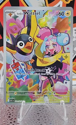 Pokemon TCG Iono's Wattrel 231/217 Ascended Heroes Illustration Rare NM Card - Image 1