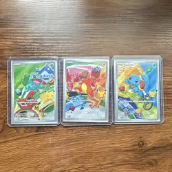 Pokemon TCG 2023 Bulbasaur Charmander Squirtle Holo Basic Card Lot - 3 Cards - Image 1