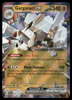 Pokemon Cards Garganacl ex 89/142 Stellar Crown Double Rare NM - Image 1