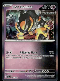 Pokemon Cards Iron Boulder 71/142 Holo Stellar Crown Rare NM - Image 1