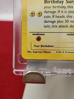 Birthday Pikachu Pokemon Black Star Promo 24 HEAVY PLAY / DMG. EN CHASE CARD - Image 5