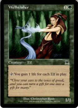 2002 Magic The Gathering Onslaught Wellwisher #300 Light Play - Image 1