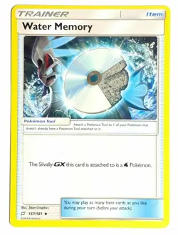 POKEMON CARD WATER MEMORY 157/181 ITEM TRAINER POKEMON TCG CCG - Image 1