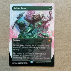 Wizards of the Coast Magic: The Gathering Sylvan Tutor Green Borderless Sorcery - Image 1