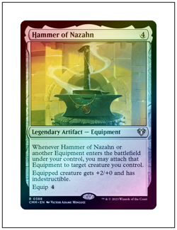 1x Hammer of Nazahn, Foil, Commander Masters, Magic MTG NM - Image 1