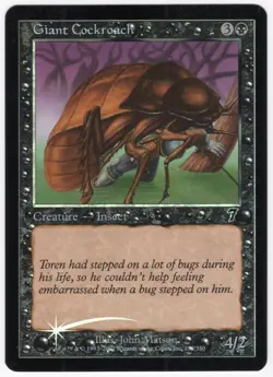 Giant Cockroach 2001 MTG Core Set 7th Edition Black Common Creature MTG NM AZ1 - Image 1