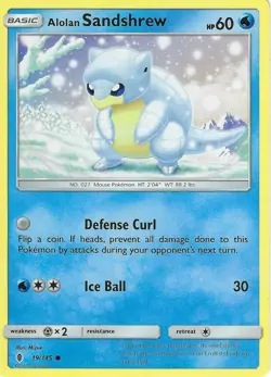 POKEMON CARD SANDSHREW 19/145 NO 027 MOUSE POKEMON TCG CCG - Image 1