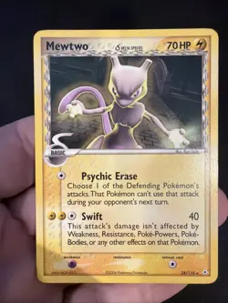 Pokemon Mewtwo EX Holon Phantoms TCG Card 24/110 Delta Species MP - Image 1