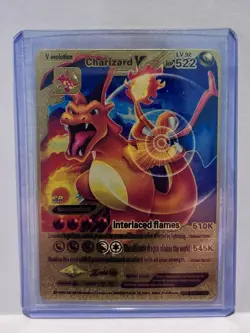 Charizard V Gold Foil Fan Art SRL07-03 National Book Custom Card NM Raw Pokemon - Image 1