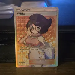 Wicke 147/147 SM Burning Shadows 2017 Full Art Holo Pokemon Card TCG NM - Image 1