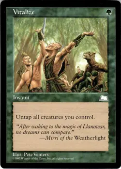 1997 Magic The Gathering Weatherlight Vitalize Light Play - Image 1