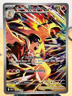 Destined Rivals Ethan's Typhlosion 190/182 Illustration Rare Pokemon NM/M - Image 1