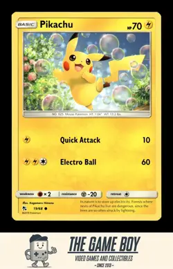Pokemon TCG: Hidden Fates - Pikachu - 19/68 Common - Image 1
