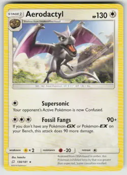 Aerodactyl 130/181 Rare Team Up Pokemon Moderately Played - Image 1