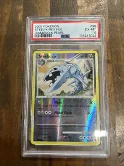 Graded PSA 6 2007 Pokemon Steelix Rev. Foil Diamond & Pearl #38 - Image 1