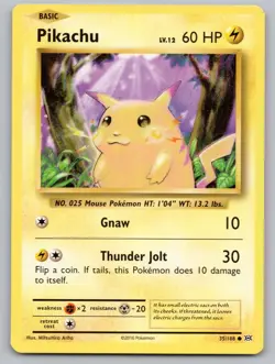 Pikachu 35/108 Common Evolutions Pokemon MP - Image 1