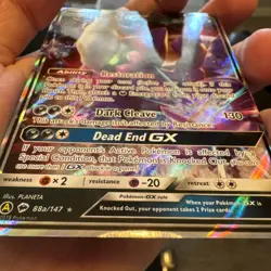Pokemon SM Burning Shadows Darkrai GX #88a/147 🚨 Damaged Condition Alt Art - Image 5