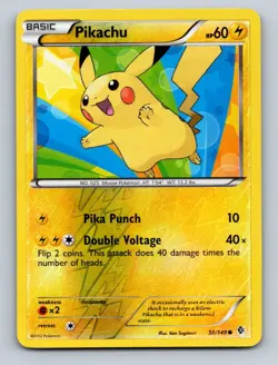 Pokemon TCG Pikachu Reverse Holo Common Boundaries Crossed 50/149 - Image 1