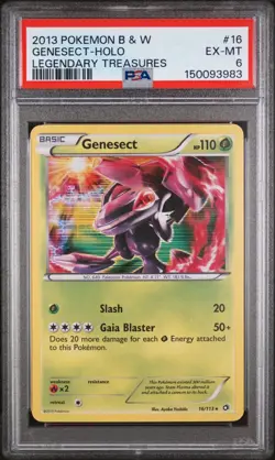 2013 POKEMON BLACK & WHITE LEGENDARY TREASURES #16 GENESECT-HOLO LEGENDARY TREAS - Image 1