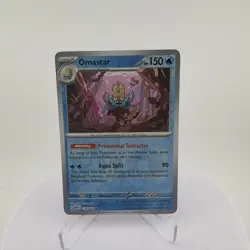 Pokemon TCG Omastar 139/165 Scarlet & Violet 151 English Reverse Holo Rare - Image 1