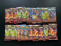 Pokemon TCG Scarlet & Violet Obsidian Flames Factory Sealed 21 Pack Lot - Image 1