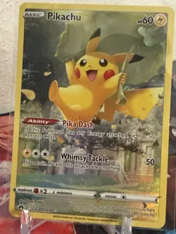 Pokemon TCG PIkachu Crown Zenith Galarian Pikachu Illustration GG30/GG70 Holo NM - Image 1