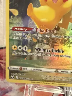 Pokemon TCG PIkachu Crown Zenith Galarian Pikachu Illustration GG30/GG70 Holo NM - Image 5