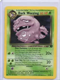 Pokemon - Dark Weezing (31) #31/82 - Team Rocket - Rare - LP - Image 1