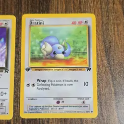 Pokemon TCG Team Rocket Vintage Lot - Dratini 53/82 & Dark Dragonair 1st edition - Image 2