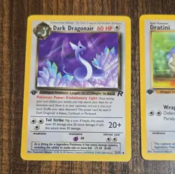 Pokemon TCG Team Rocket Vintage Lot - Dratini 53/82 & Dark Dragonair 1st edition - Image 3
