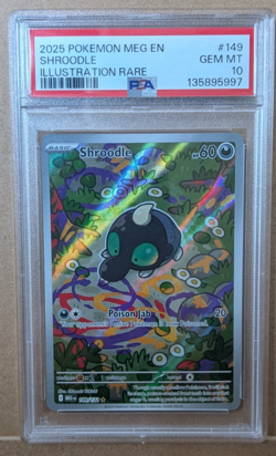 Shroodle #149 IR Mega Evolution PSA 10 GEM MINT 2025 Pokemon - Image 1