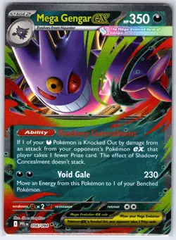Mega Gengar ex 056/094 Double Rare Phantasmal Flames Pokemon Holo Near Mint - Image 1