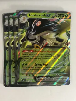 Pokemon TCG Paldean Fates 4x Playset Toedscruel EX 005/091 Near Mint - Image 1