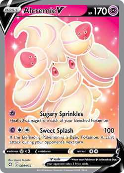 Alcremie V 064/072 Ultra Rare Shining Fates Pokemon Holo NM/M - Image 1