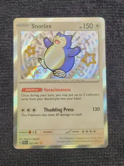 Pokemon TCG - Snorlax 202/091 - Shiny Holo Rare - Paldean Fates - Image 1