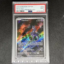 2023 POKEMON SVP EN-SV BLACK STAR PROMO 151 ULTRA-PREM COLL #052 MEWTWO PSA 9 - Image 1