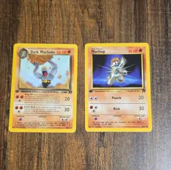 Pokemon TCG Team Rocket Vintage Lot - Machop Dark Machoke 1st edition - Image 1