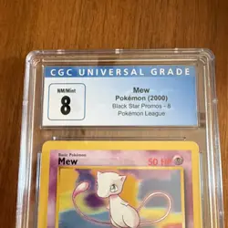 Pokemon Mew Promo Wotc Black Star 08/53 CGC 8 Blue Label 2000 English - Image 2