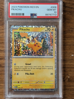 2023 Pokemon McDonald's Promo M23 PSA 10 Pikachu #006 Confetti Holo LOW POP - Image 1