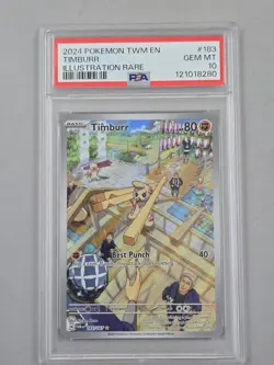 2024 Pokemon Tcg Timburr Illustration Rare #183 Psa 10 - Image 2