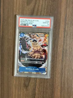 2025 One Piece English Monkey D Luffy OP13-058 Treasure Rare PSA 10 GEM MINT - Image 1