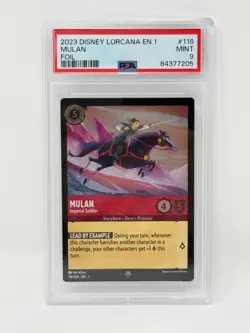 2023 Disney Lorcana En 1-The First Chapter #118 Mulan Foil PSA 9 - Image 1
