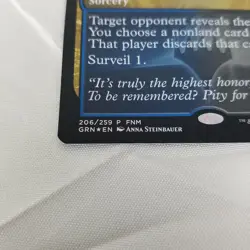 MTG Thought Erasure Guilds of Ravnica Friday Night Magic Foil Promo Near Mint - Image 3