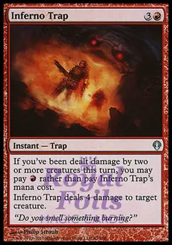 Inferno Trap 4x FOIL ZEN MTG Zendikar Uncommon MINT red - Image 1