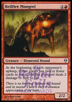 Hellfire Mongrel 2x FOIL ZEN MTG Zendikar Uncommon MINT red - Image 1