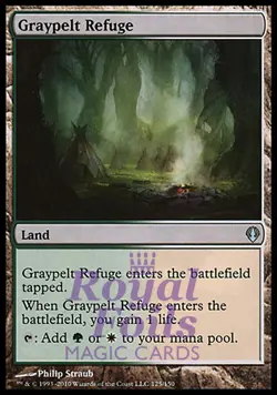 Graypelt Refuge 1x FOIL ZEN MTG Zendikar Uncommon MINT green white land - Image 1
