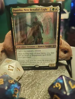 MTG Danitha, New Benalia's Light - Foil art - March of the Machine MAT #0029 - Image 1