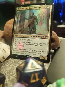 MTG Danitha, New Benalia's Light - Foil art - March of the Machine MAT #0029 - Image 2