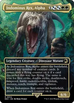 MTG English Indominus Rex, Alpha (Borderless) NM Foil - Image 1