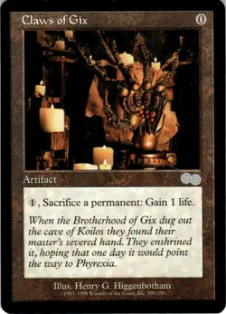 1998 Urza's Saga Claws of Gix #290 Light Play - Image 1